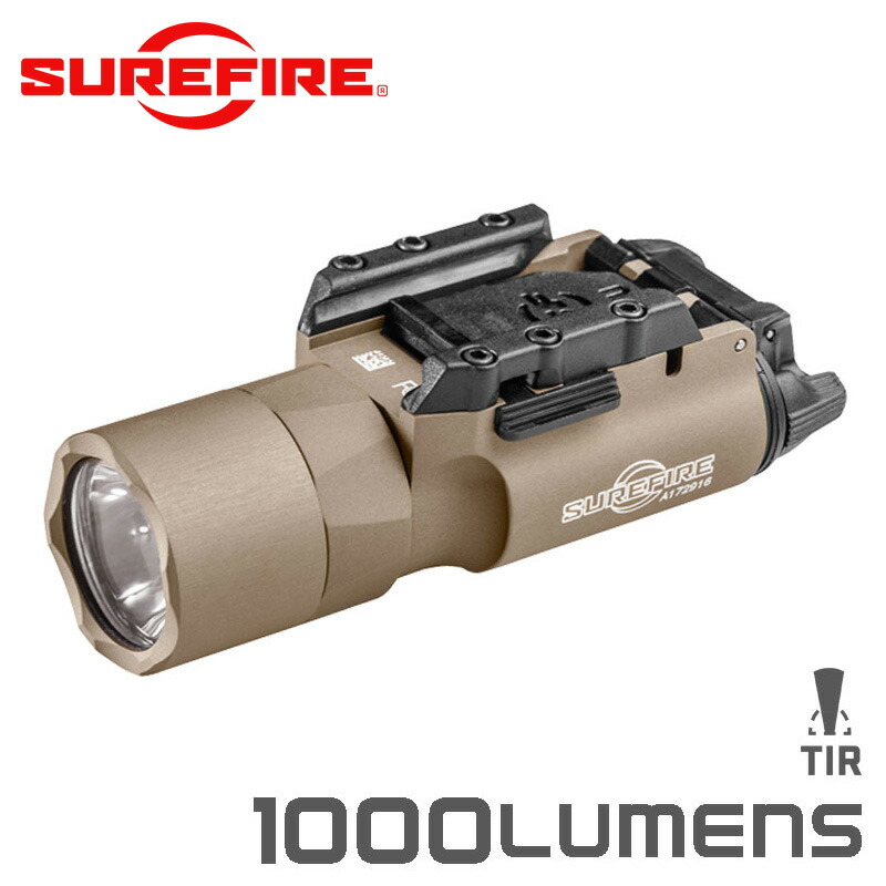 SUREFIRE シュアファイア X300U-A LEDウェポンライト / フラッシュライト 1000ルーメン TAN（X300U-A-TN）【クーポン対象外】【T】｜ミリタリー 軍用 サバゲー アウトドア ハンドガン タクティカル LEDライト 軍服 ミリタリーギア 装備品