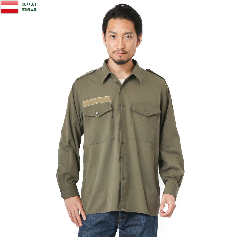 楽天市場】☆実物 USED オーストリア軍 フィールドシャツ【クーポン