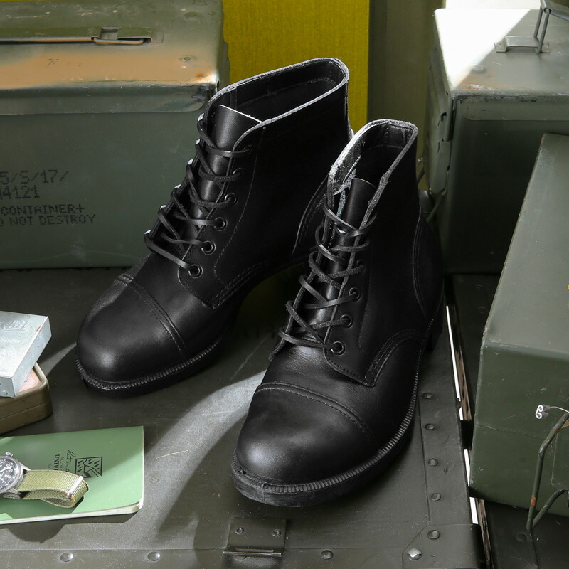 90's デッドストック 米軍 ブーツ クライマー サービスシューズ 楽天市場】実物 新品 デッドストック オランダ軍 レザー ワークブーツ