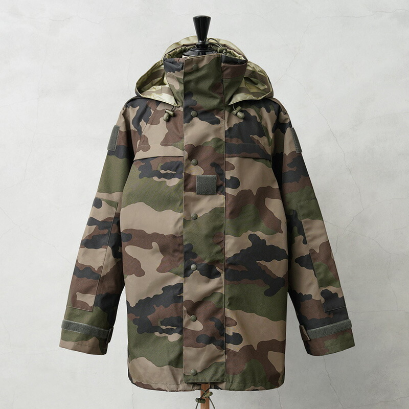 実物 USED フランス軍 CCE CAMO WATERPROOF フィールドパーカ 2ポケット【クーポン対象外】【I】｜メンズ アウター 大きいサイズ ミリタリー マウンテンパーカー 迷彩 カモフラージュ 古着 ファッション おしゃれ｜ミリタリーWAIPER 店