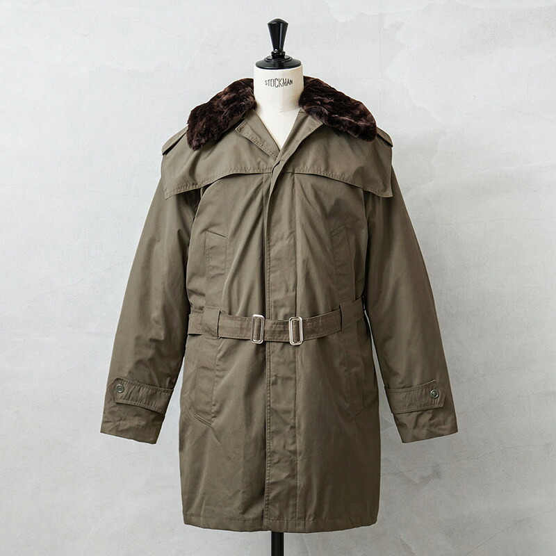 実物 新品 デッドストック ルーマニア軍 BOA COLLAR オフィサーコート ボアライナー付き【クーポン対象外】【I】｜メンズ アウター ミリタリー 大きいサイズ カジュアル ビジネス トレンチ ベージュ 古着 ファッション おしゃれ｜ミリタリーWAIPER 店