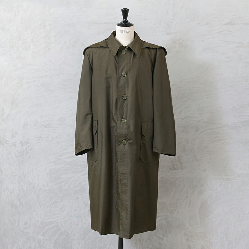 ほぼデッドストック フランス軍 1960年代 コットン レインコート ネイビー 実物 新品 デッドストック フランス軍 1960年代 コットン レイン