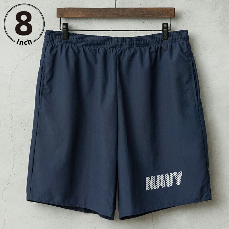 実物 新品 デッドストック 米軍 U.S.NAVY フィジカル トレーニングショーツ made by SOFFE 8インチ【クーポン対象外】【I】|メンズ ショートパンツ ハーフパンツ スポーツ ジム アウトドア リフレクター ネイビー 古着 ファッション おしゃれ