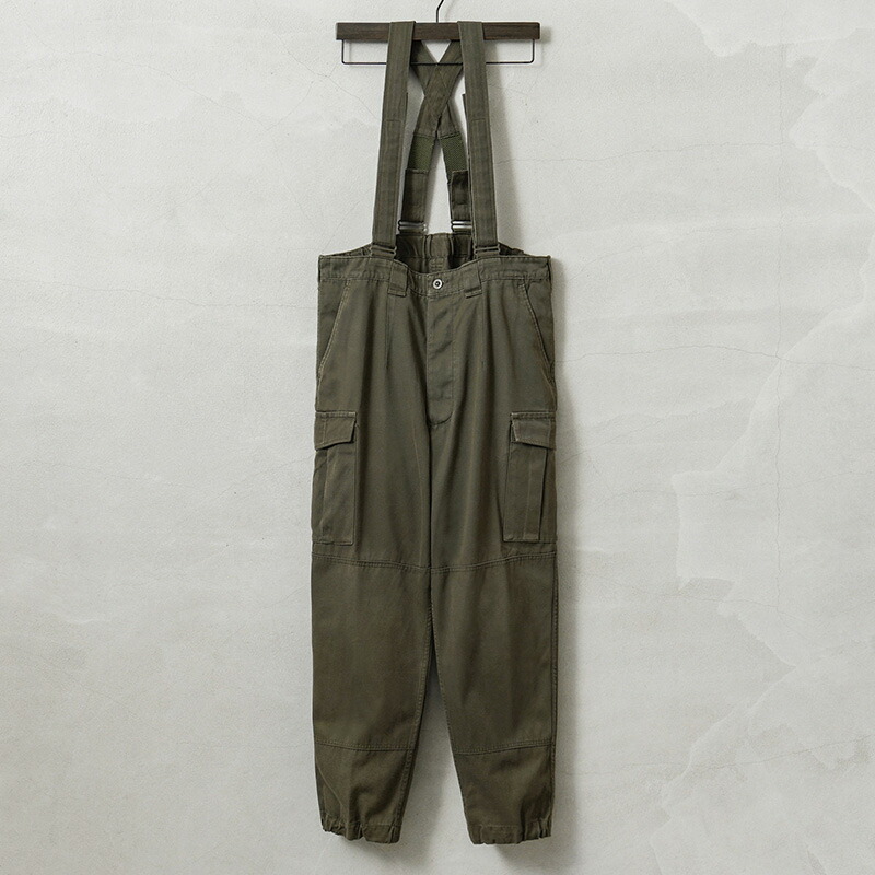 79年ドイツ軍実品 ミリタリー/サスペンダーパンツ/古着/実寸W36L27 実物 USED ドイツ軍 BW X型サスペンダー ミリタリー