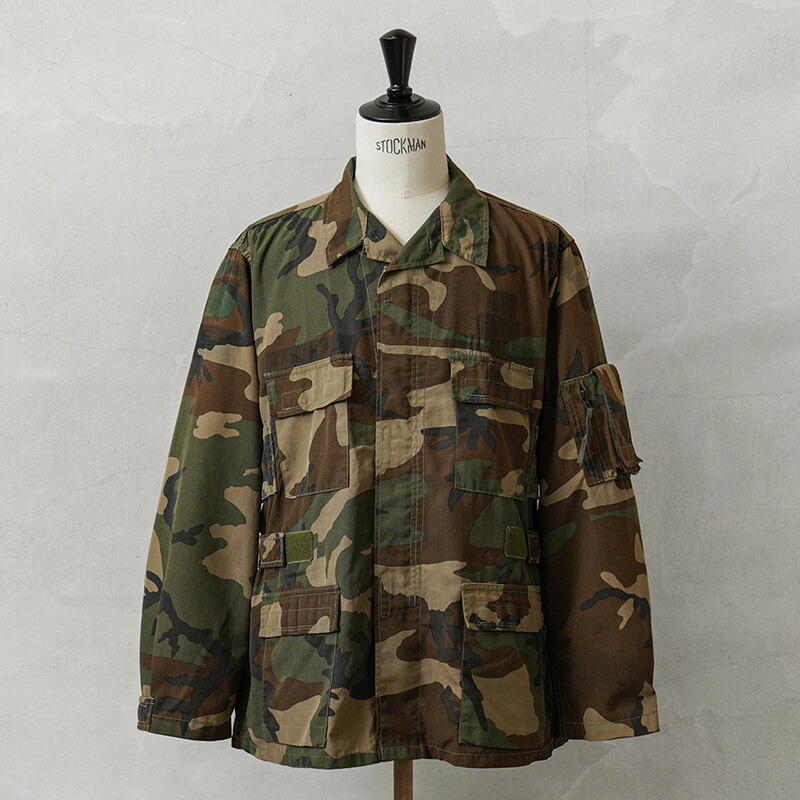 実物 USED 米軍 ABDU ノーメックス エアクルー（ヘリクルー）ジャケット 前期型 ウッドランドカモ【クーポン対象外】【I】｜メンズ アウター ミリタリー 大きいサイズ 薄手 迷彩 カモ柄 カジュアル 古着 ファッション おしゃれ｜ミリタリーWAIPER 店