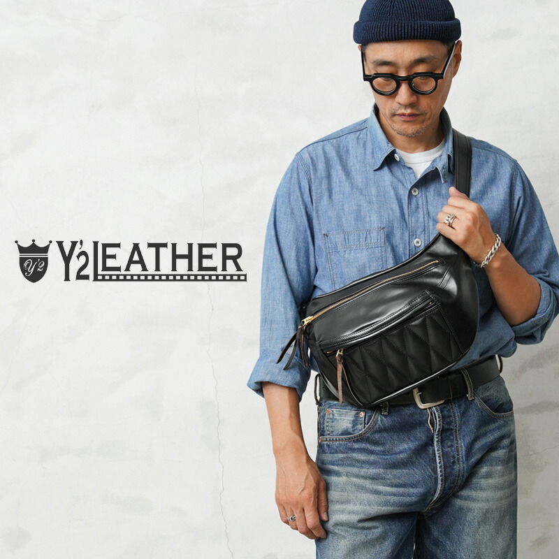 hideアイボールレザーウェストバック 楽天市場】【Y'2LEATHER/ワイツーレザー】BGー09/HORSE HIDE WAIST BAG