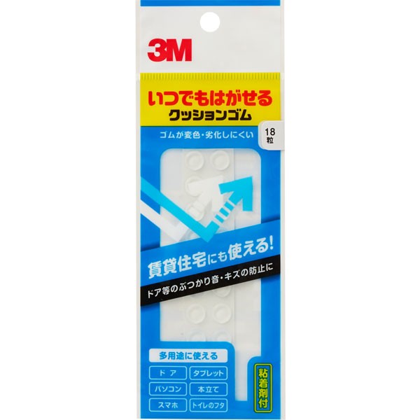 楽天市場】3M しっかりつくクッションゴム CS-04 透明 8φ×2mm M