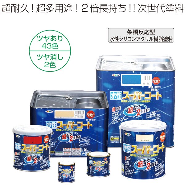 楽天市場 アサヒペン 水性塗料 水性スーパーコート 1 5l ワイズライフ