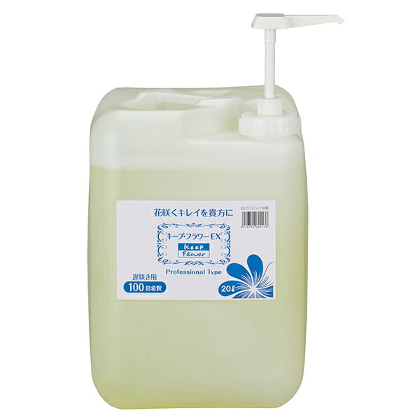 キープフラワー EX 20L 遅咲き用 (ハード容器) フジ日本 切花延命剤 バラ苗 切り花 延命剤 菊 苗 バラ 活力延命剤 切花 活力剤 鮮度保持 栄養補給 業務用|ワイズライフ