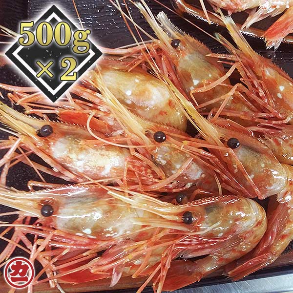 エビ ボタンエビ ぼたんえび 大 1kg (10尾前後×2パック)  ボタン海老 えび お取り寄せ グルメ 海鮮 冷凍