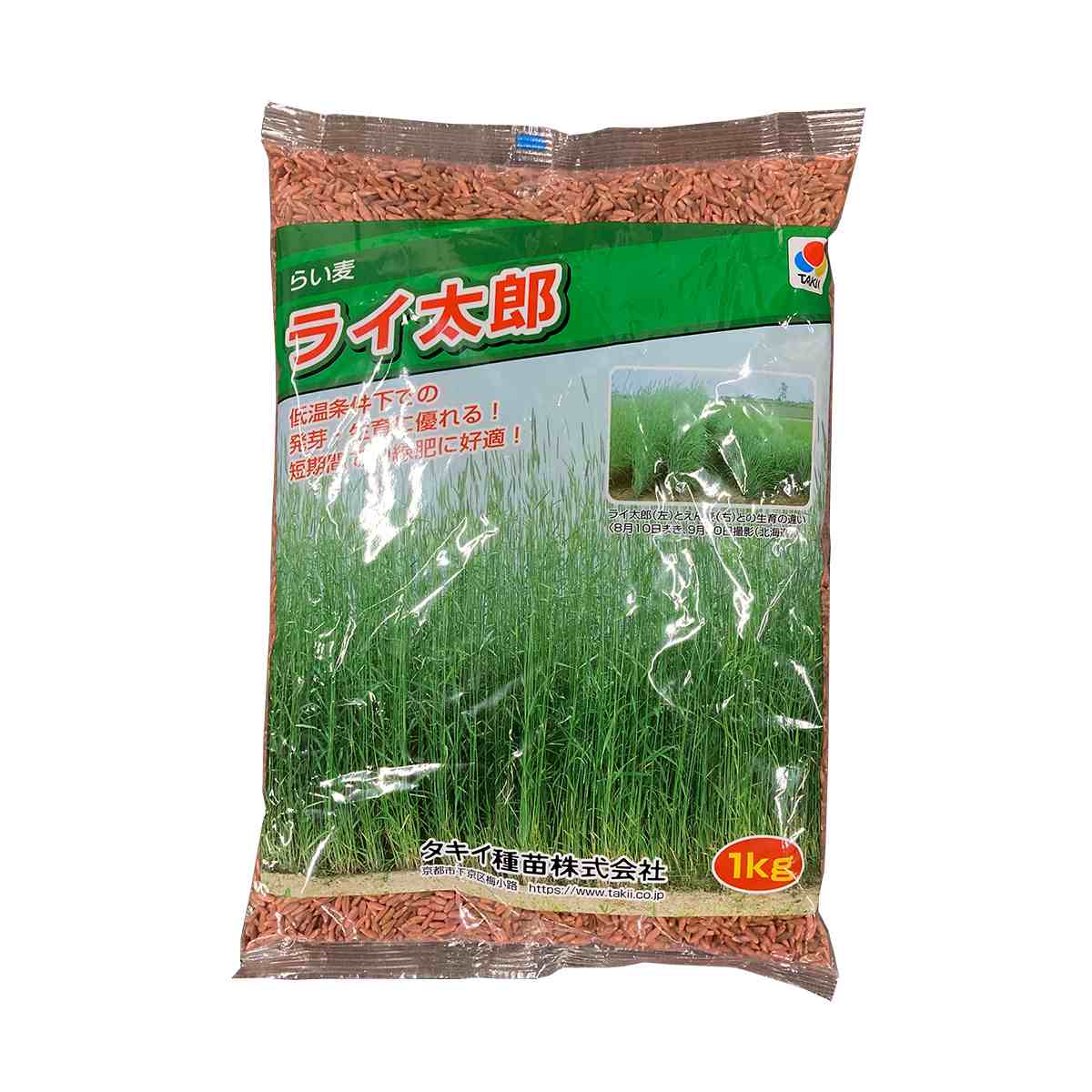 超極早生ライ麦 ライ太郎 5kg(1kg×5袋) タキイ種苗 タネのタキイ 緑肥 種 緑肥 種子 らい麦 種 らい麦 種子 緑肥種子 緑肥 ライ麦 種 緑肥 ライ麦 種子