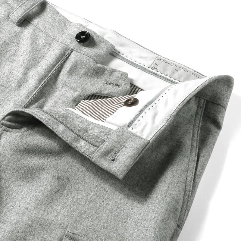 BRUNELLO CUCINELLI ブルネロクチネリウールフランネルカーゴパンツ