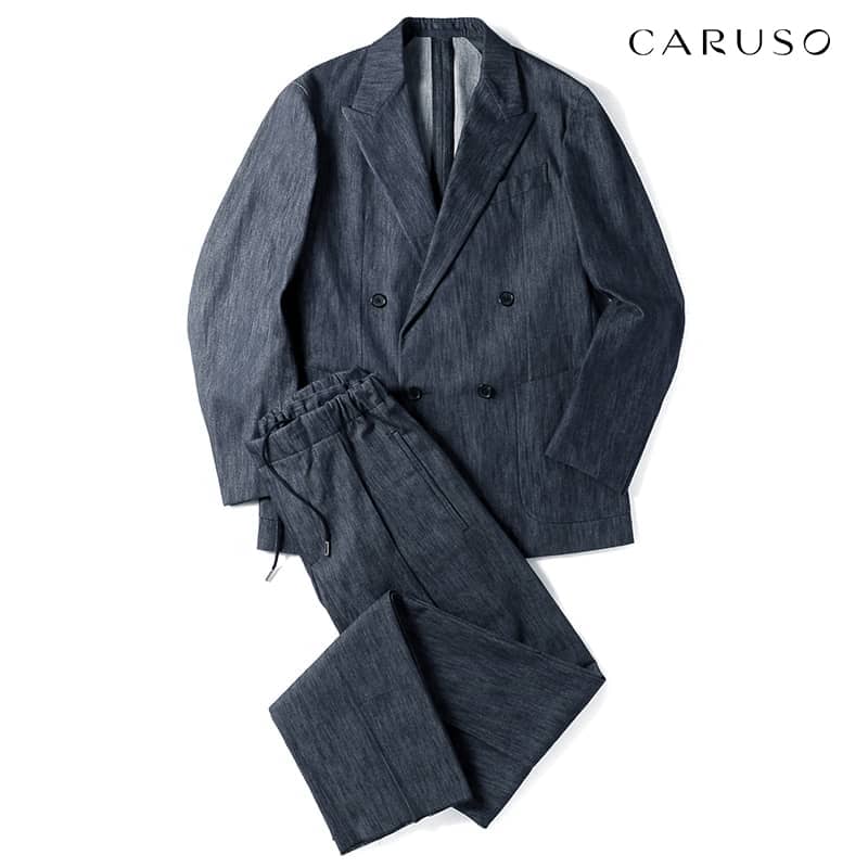 【楽天市場】CARUSO / カルーゾコットンデニム2Bセットアップ