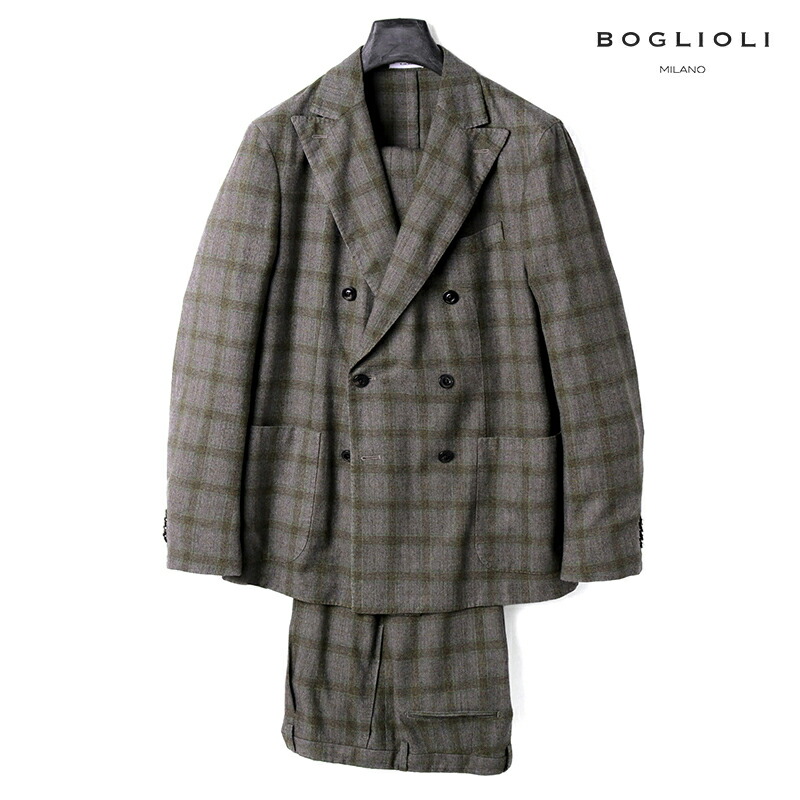 【楽天市場】【60%OFF】BOGLIOLI / ボリオリ｜ウールウーステッドフランネル2Bスーツ｜（オリーブグリーン）｜ 秋冬 スーツ フラノスーツ  セットアップ メンズ イタリア アウトレット : WISE MAN'S STORE 楽天市場店