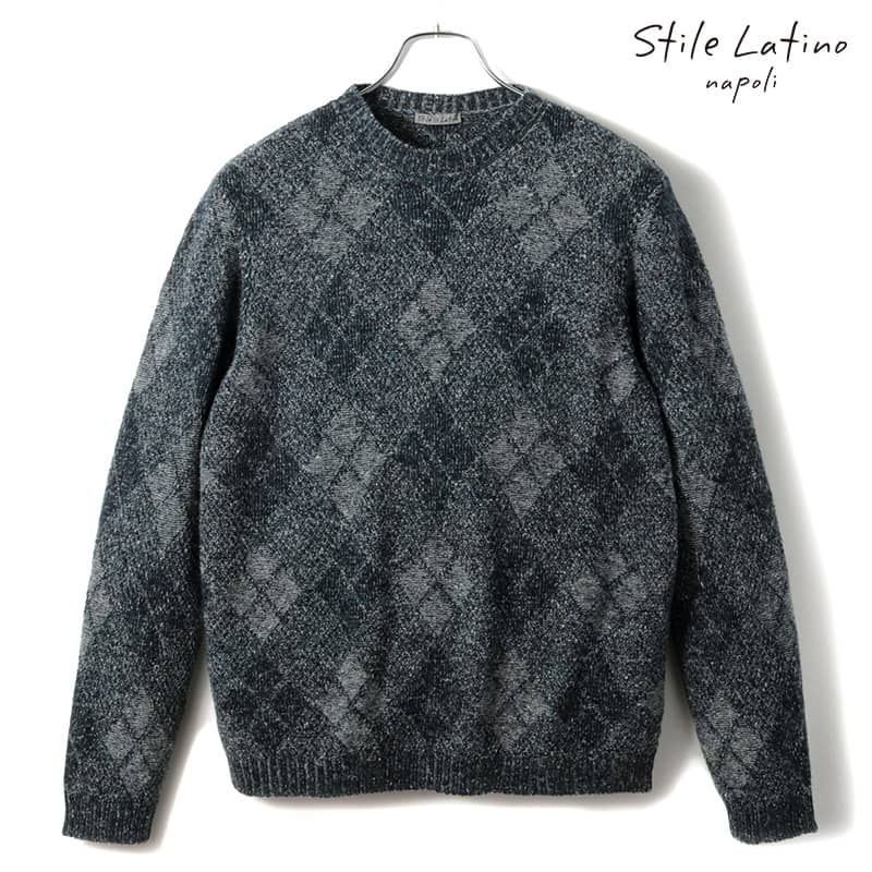 楽天市場】【55%OFF】Stile Latino / スティレラティーノ｜ジオメトリック柄カシミヤシルクハイゲージクルーネックニット(MU6  GC/MGM2211B)｜（ワイン×グレージュ×グリーン）｜ 秋冬 カシミア シルク ハイゲージニット セーター アットリーニ メンズ イタリア ...