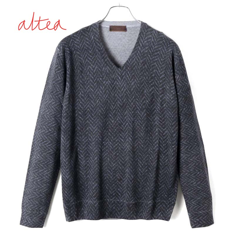 DRUMOHR ドルモア ケーブル編み ショールカラーカーディガン グレー 美