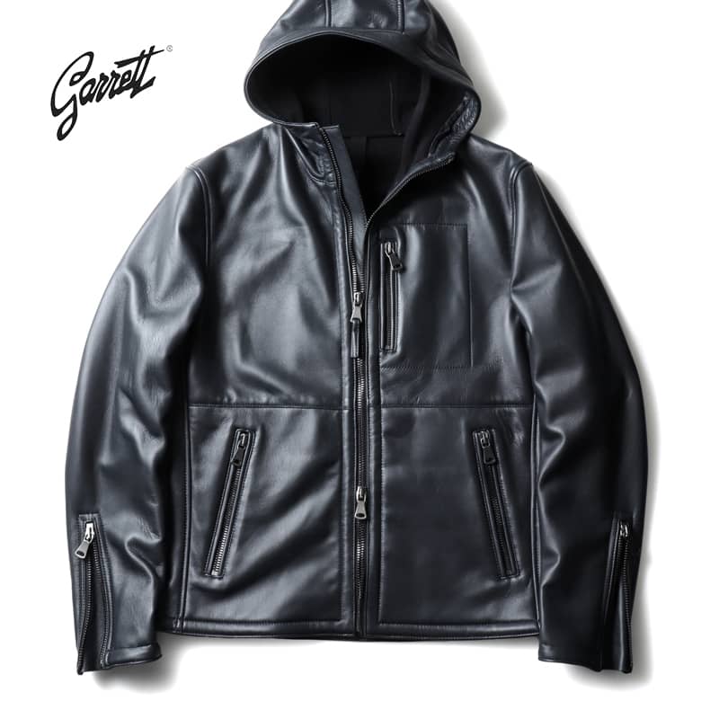 Lamb nappa ジップレザージレ
