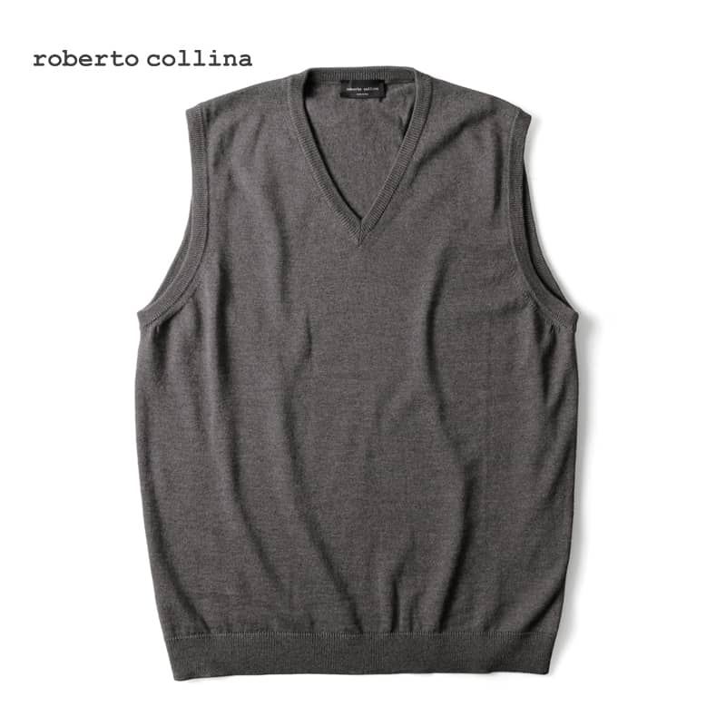 美品 plage ROBERTO COLLINA ロベルトコリーナ ベスト セール】ROBERTO COLLINA/ロベルトコリーナ 別注 ROUND/N ベスト
