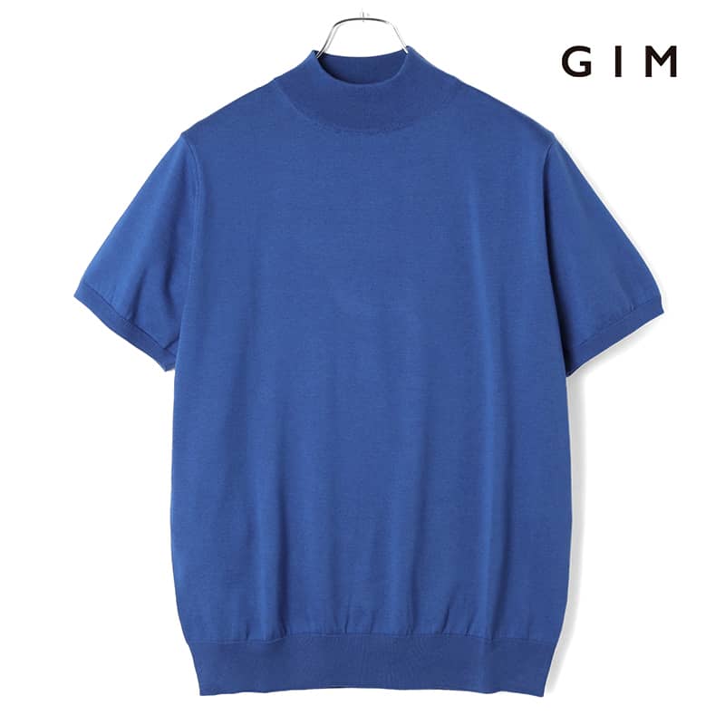 【新品未使用】GIM コットンニット　半袖ベージュ　伊勢丹メンズ館 新品未使用】GIM コットンニット 半袖ベージュ 伊勢丹メンズ館