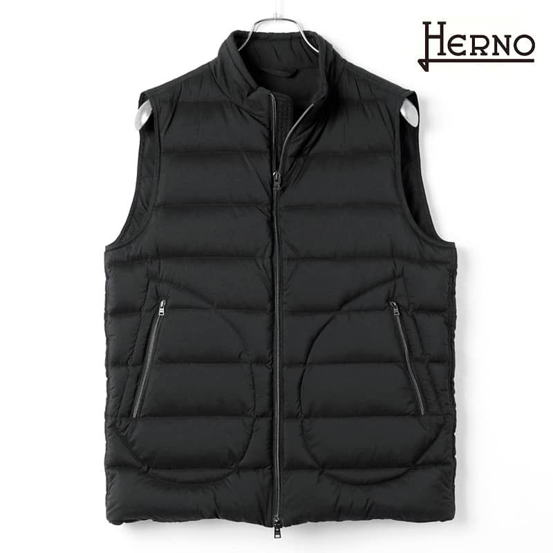 楽天市場】HERNO / ヘルノ｜撥水ナイロンライトダウンベスト(PI012ULE 
