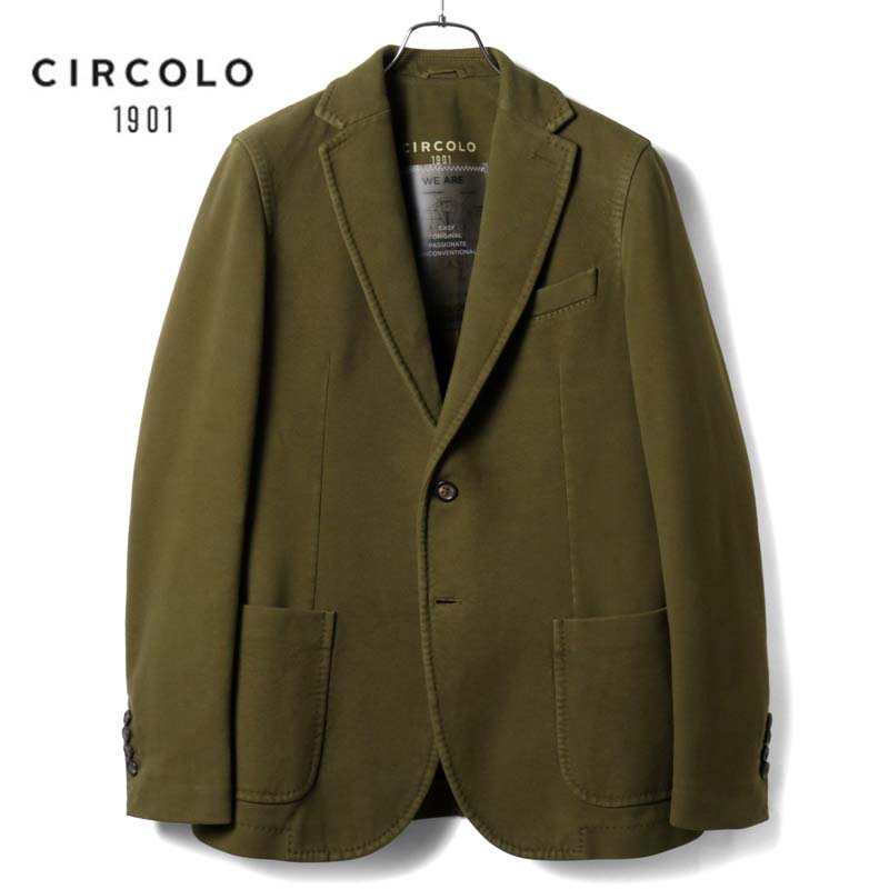 S*C様 CIRCOLO1901 鹿の子 コットンジャージー ダブルジャケット CIRCOLO1901（チルコロ1901）コットン鹿の子ジャージ2Bジャケット