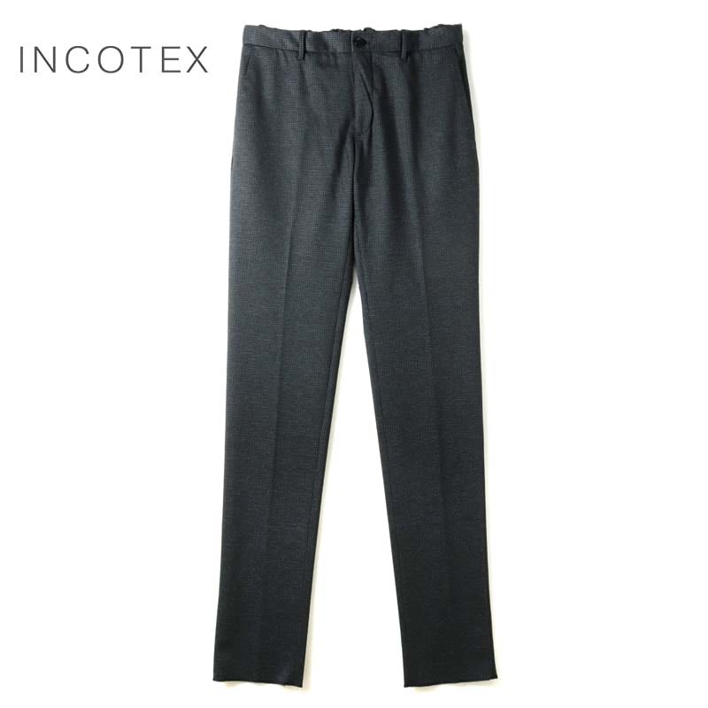 k*i様 INCOTEX 洗練された大人顔グレンチェックパンツ ウール100% INCOTEX SLACKS（インコテックス スラックス）SLIM FIT