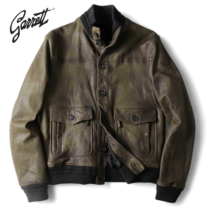 ギャレット レザージャケット ボンバージャケット 楽天市場】GARRETT / ギャレット｜ナッパレザーボンバー