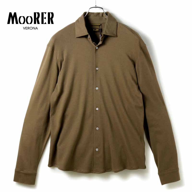 MooRER ムーレー MONTALCINO ダークブラウン 長袖シャツ