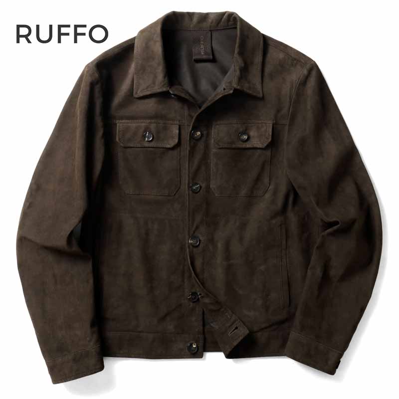 RUFFO ブラウン レザージャケット 楽天市場】RUFFO / ルッフォ|ラムナッパレザーシングル
