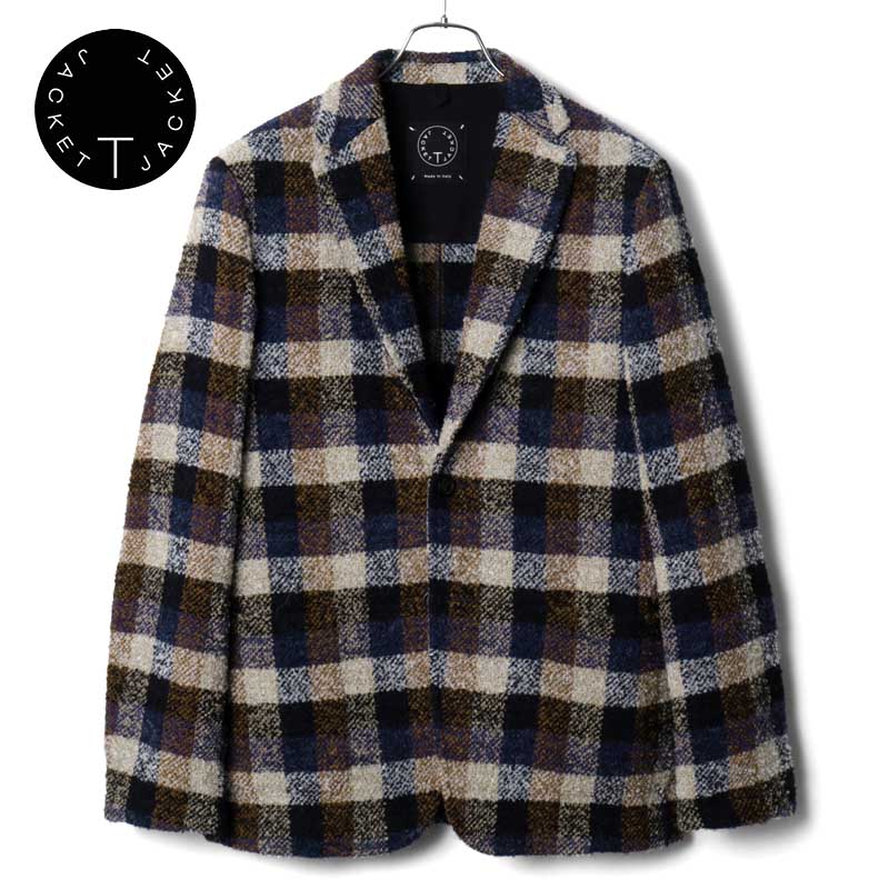 美品】ボリオリ フランネル テーラードジャケット ギンガムチェック 44