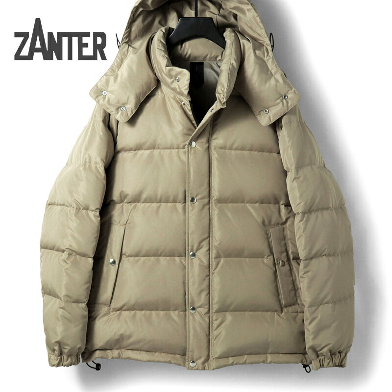 【40%OFF】ZANTER / ザンター｜撥水高密度ポリエステルクラシックダウンジャケット(0802)｜（ベージュ）｜ 秋冬 アウター ダウンパーカー ダウンコート メンズ 日本製 アウトレット