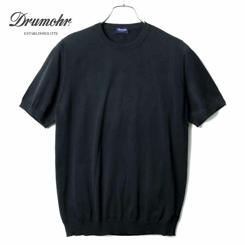 楽天市場】Drumohr / ドルモア｜コットン編地切り替えし半袖