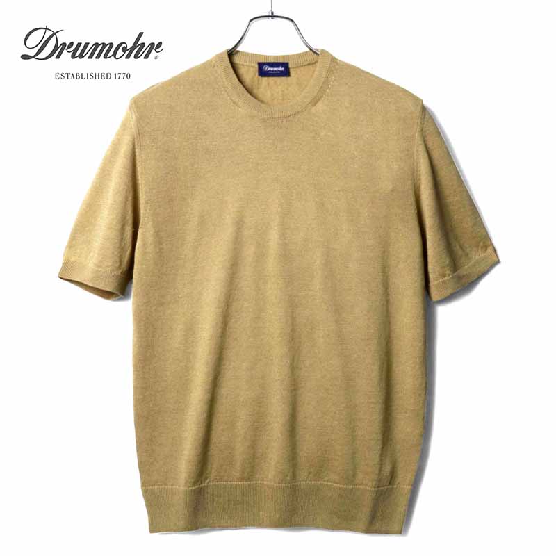 Drumohr ドルモア 半袖 ニット リネン コットン イエロー 50 楽天市場】Drumohr / ドルモア｜コットンリネンビスコッティ柄