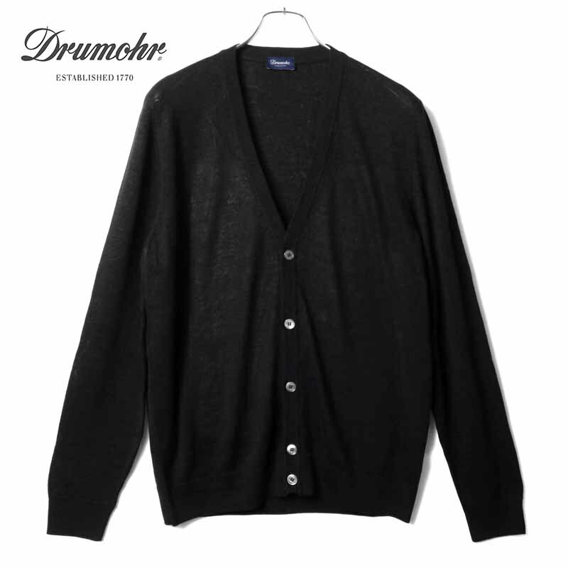新品タグ付　Drumohr ドルモア スタンドカラー ニット カーディガン 44 楽天市場】Drumohr / ドルモア｜コットンバスケット編み