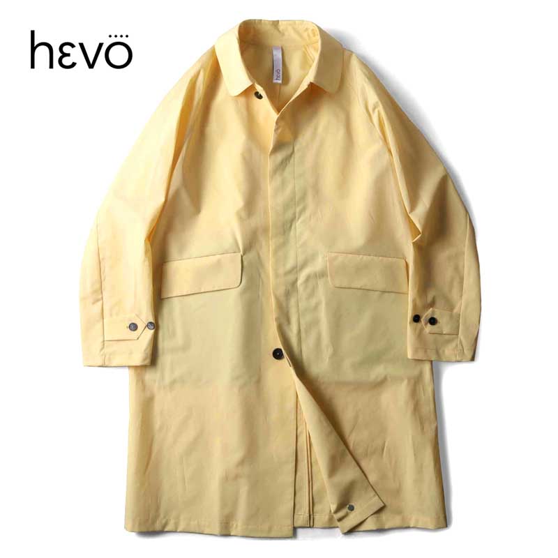HEVO / イーヴォ｜ウールポリエステルトロピカルバルカラーコート(CRISPIANO)｜（イエロー）｜ 春夏 アウター ステンカラーコート スプリングコート メンズ イタリア アウトレット｜WISE MAN&rsquo;S STORE 店