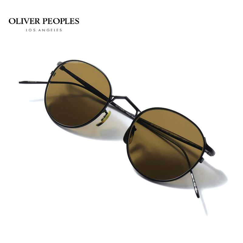 OLIVER PEOPLES / オリバーピープルズ|ラウンドボストン型メタルフレームサングラス(OV1311ST/G.PONTI-4)|(フレーム:マットブラック/レンズ:ブラウン)| ジオポンティ メガネ 眼鏡 めがね ラウンド型 メンズ ユニセックス 日本製 アウトレット|WISE MAN’S STORE 店