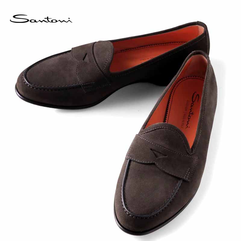 楽天市場】【50%OFF】Santoni / サントーニ｜スエードコインローファー