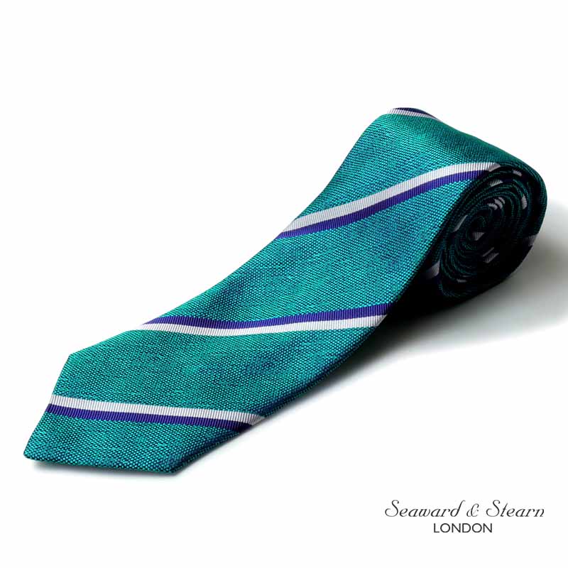 新品〕シーワードスターン ネクタイ 西口氏 ネイビー グリーン 王道 好