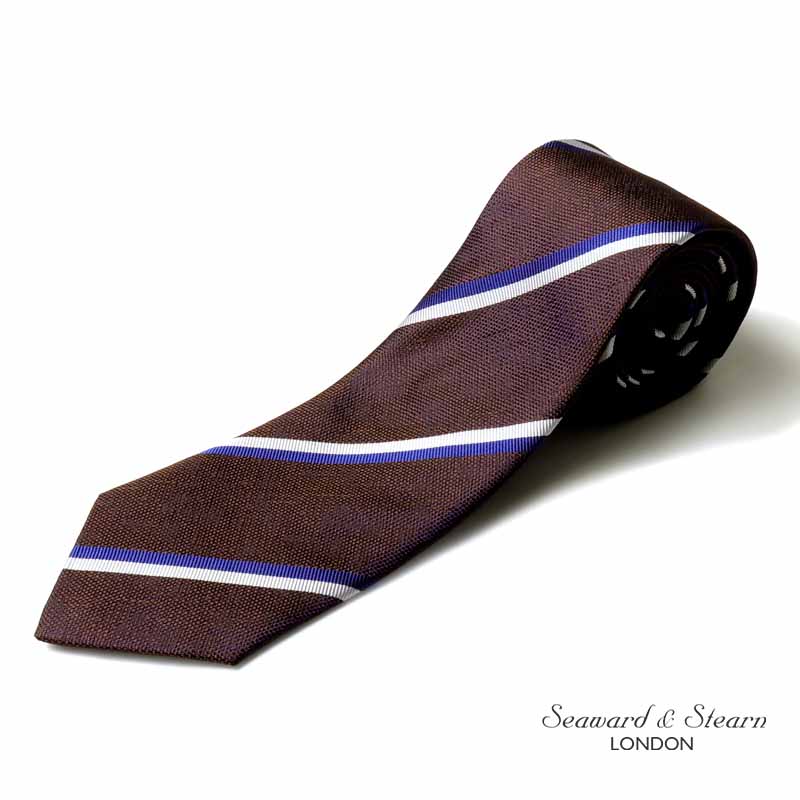 【新品未使用】Seaward & Stearn シルク ストライプネクタイ ネクタイ／Seaward & Stearn／シルク／ストライプ | SUIT SQUARE