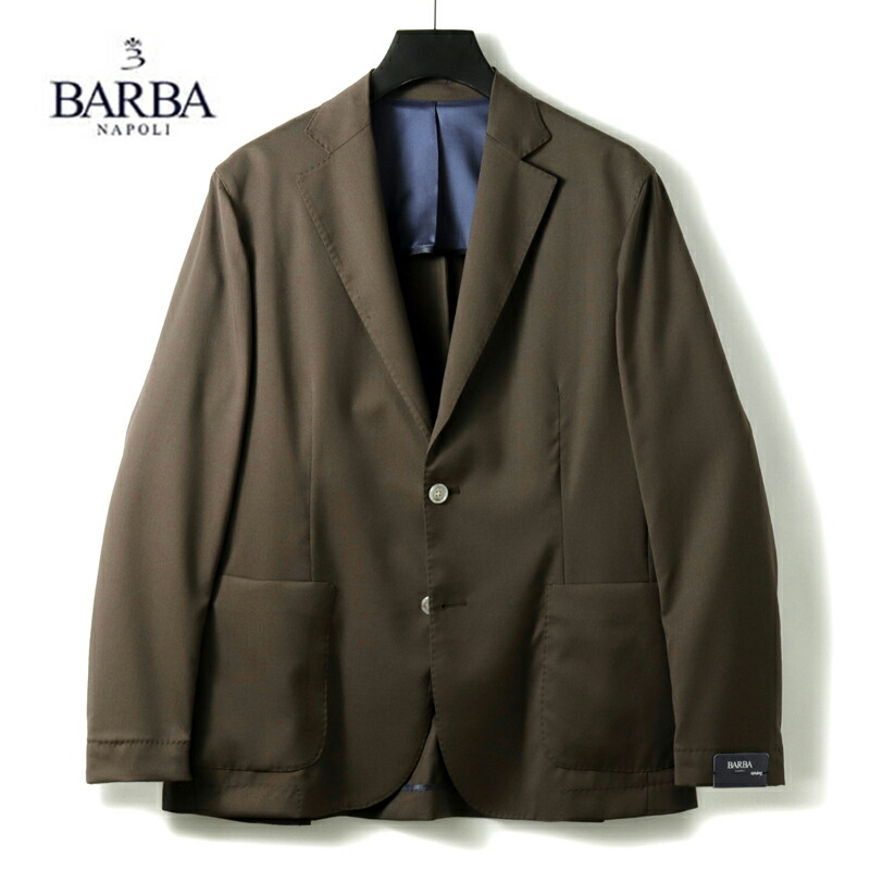【40%OFF】 BARBA / バルバ｜ウーステッドツイル2Bジャケット(EASY/J1/41036)｜（ダークブラウン）｜ 春夏 テーラードジャケット アンコンジャケット イージージャケット ヴァージンウール メンズ イタリア アウトレット 33,462円