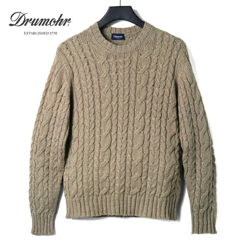 楽天市場】Drumohr / ドルモア｜Loro Pianaケーブル編みコットン