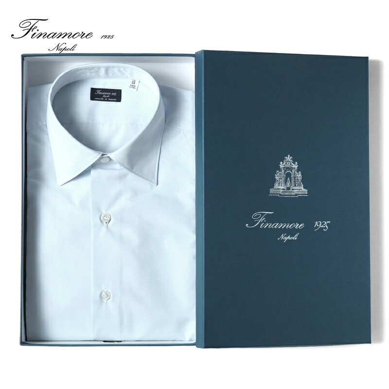 【30%OFF】 FINAMORE / フィナモレ｜ALUMO製コットンポプリンセミワイドカラーシャツ(C0608 MILANO VITTORIO)｜（ライトブルー）｜ ドレスシャツ 長袖シャツ アルモ ハンドメイド 手縫い ブロード ナポリ ヴィットリオ メンズ イタリア アウトレット｜WISE MAN&rsquo;S STORE 店