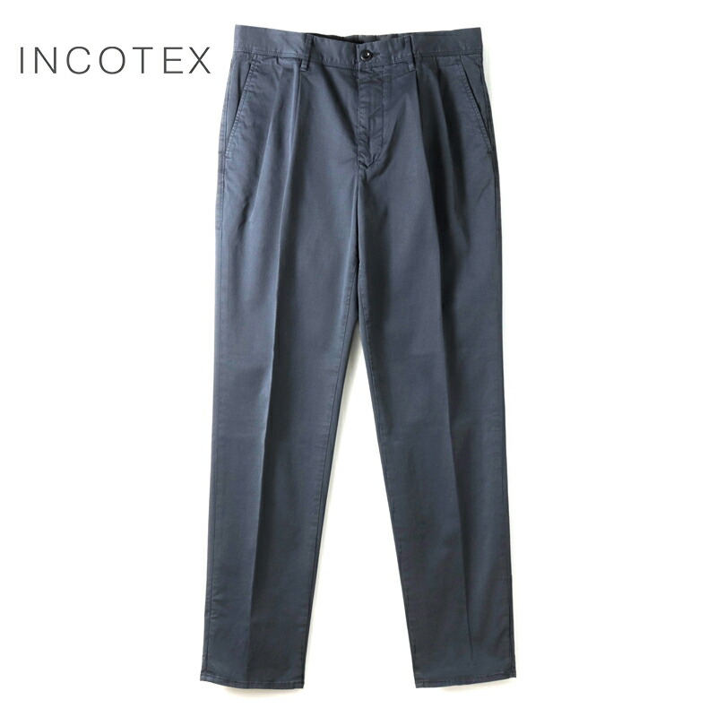 【35%OFF】 INCOTEX SLACKS / インコテックス スラックス｜ガーメントダイコットンストレッチギャバジン2プリーツテーパードパンツ167型/TAPERED FIT(12S167/9664A)｜（ネイビー）｜ 3シーズン ボトムス スラックス チノパン コットンパンツ 製品染め メンズ アウトレット｜WISE MAN&rsquo;S STORE 店