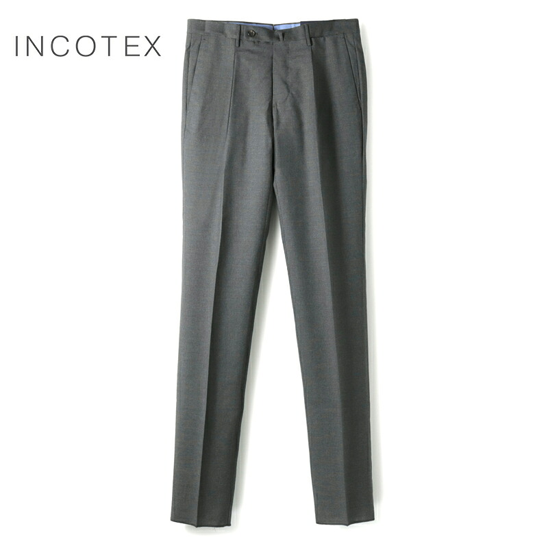 【35%OFF】 INCOTEX / インコテックス｜Super100'sウールトロピカル1プリーツパンツ31型/SLIM FIT(1T0031/5006B)｜（グレー）｜ 春夏 ボトムス スラックス ビジネス ウールパンツ メンズ アウトレット