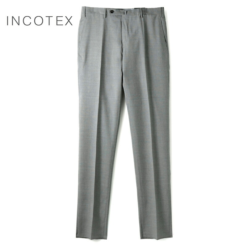 【35%OFF】 INCOTEX / インコテックス｜Super100'sウールトロピカルノープリーツパンツ35型/SLIM FIT(1T0035/5006B)｜（ライトグレー）｜ 春夏 ボトムス スラックス ビジネス ウールパンツ メンズ アウトレット