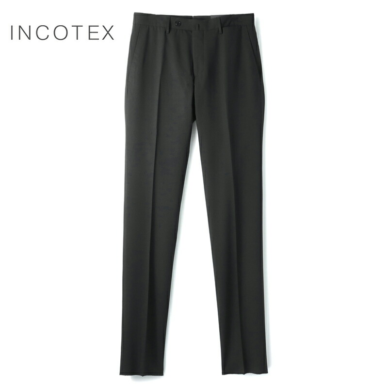 【35%OFF】 INCOTEX / インコテックス｜テクノウールトロピカルノープリーツパンツ35型/SLIM FIT(1TS035/9169B)｜（ブラック）｜ 春夏 ボトムス スラックス ビジネス ウールパンツ イージーケア TEKNOSARTORIAL メンズ アウトレット