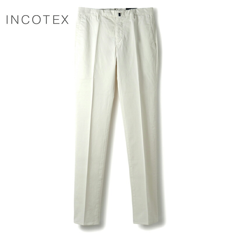 【35%OFF】 INCOTEX / インコテックス｜ROYAL BATAVIAガーメントダイコットンストレッチツイルノープリーツパンツ30型/SLIM FIT(1W0030/9098B)｜（アイボリー）｜ 春夏 ボトムス スラックス ビジネス コットンパンツ チノパンツ メンズ アウトレット