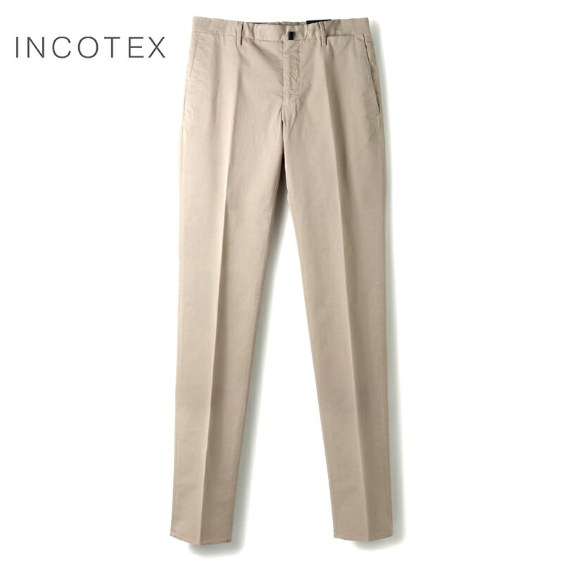 【35%OFF】 INCOTEX / インコテックス｜ROYAL BATAVIAガーメントダイコットンストレッチツイルノープリーツパンツ30型/SLIM FIT(1W0030/9098B)｜（サンドベージュ）｜ 春夏 ボトムス スラックス ビジネス コットンパンツ チノパンツ メンズ アウトレット