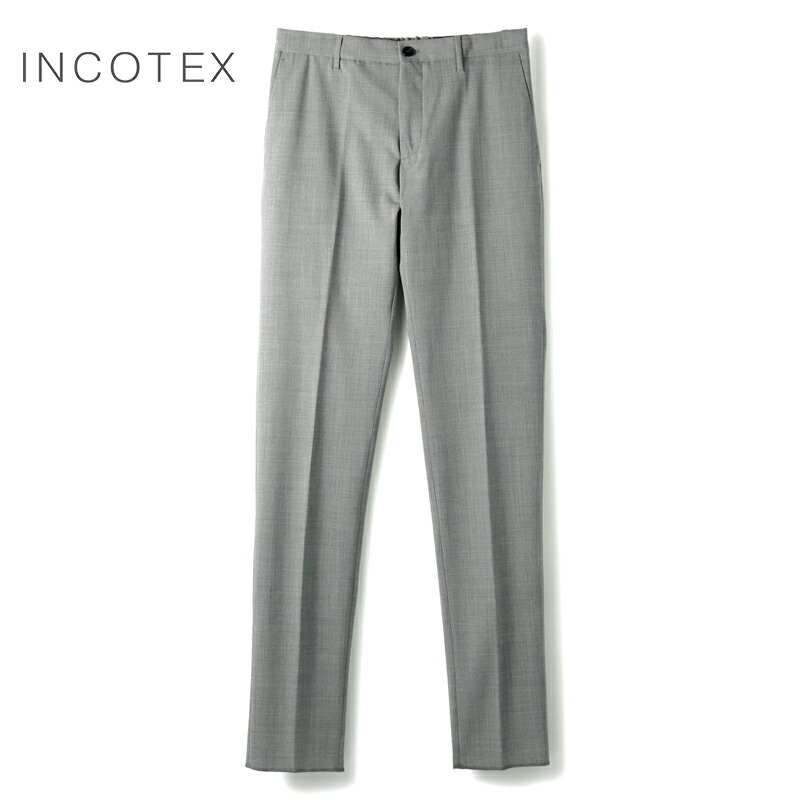 【35%OFF】 INCOTEX / インコテックス｜テクノウールトロピカルノープリーツバックシャーリングパンツ84型/SLIM FIT(1TS084/9169B)｜（ライトグレー）｜ 春夏 ボトムス スラックス ビジネス イージーパンツ イージーケア TEKNOSARTORIAL メンズ アウトレット
