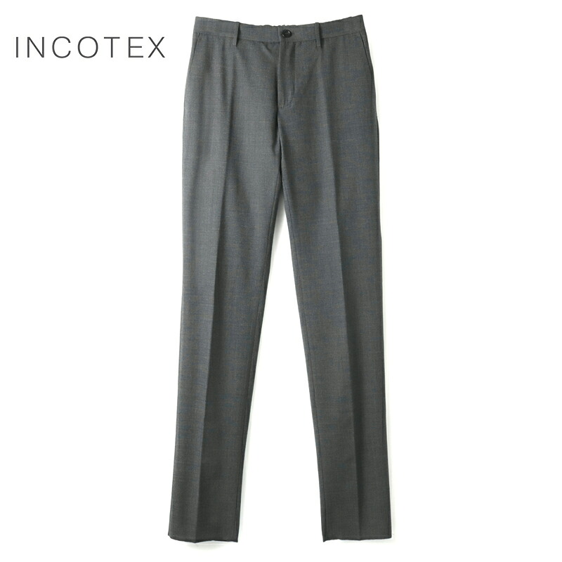 【35%OFF】 INCOTEX / インコテックス｜テクノウールトロピカルノープリーツバックシャーリングパンツ84型/SLIM FIT(1TS084/9169B)｜（グレー）｜ 春夏 ボトムス スラックス ビジネス イージーパンツ イージーケア TEKNOSARTORIAL メンズ アウトレット
